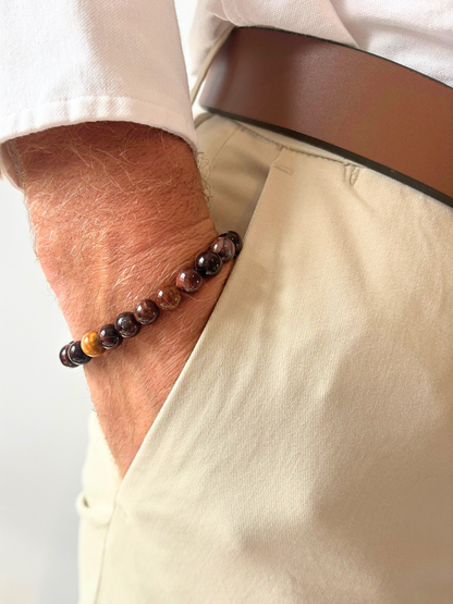Bracelet SOHAN Oeil de Taureau & Oeil de tigre
