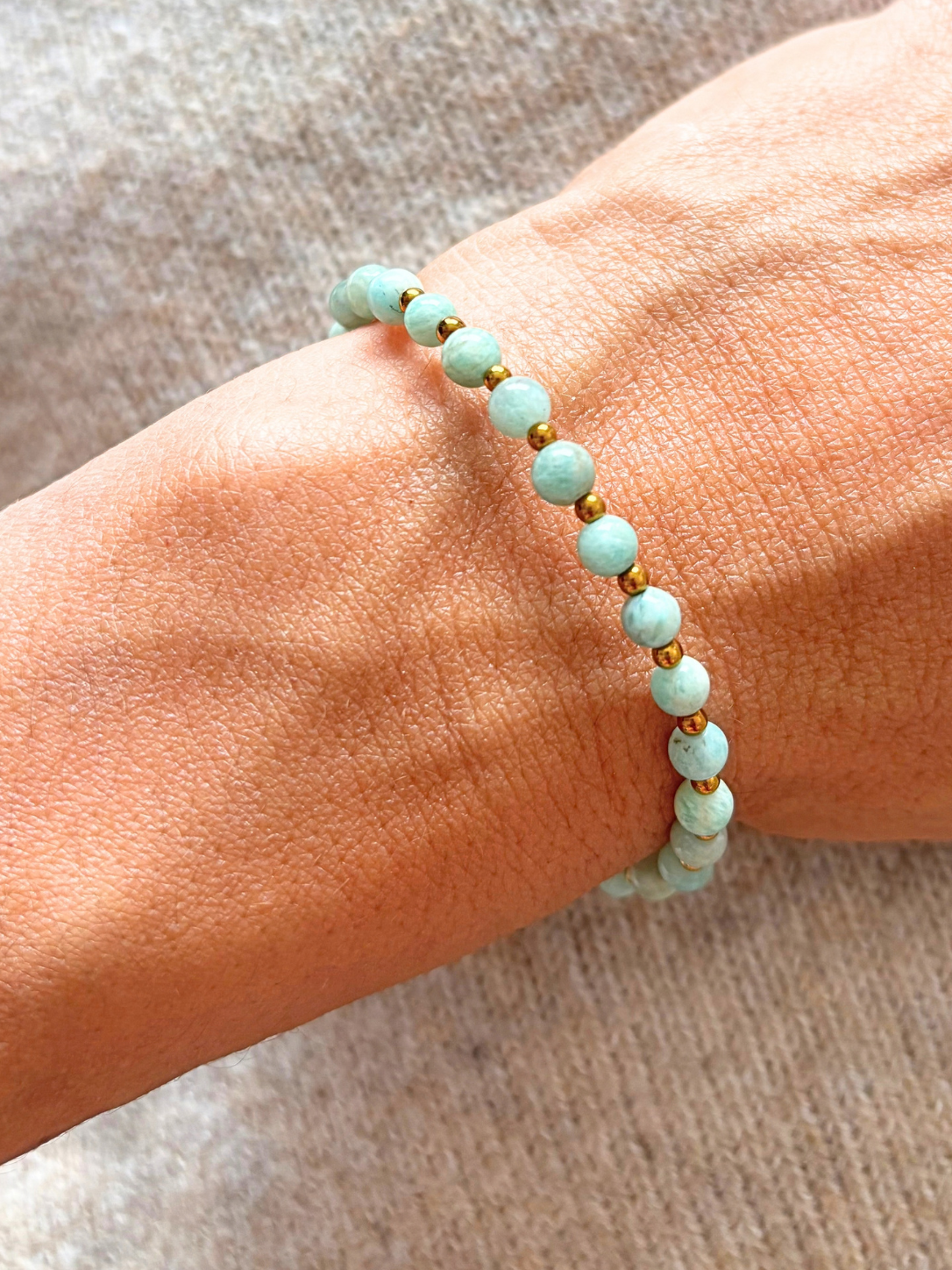 Bracelet CLEA Amazonite - Doré/Argenté