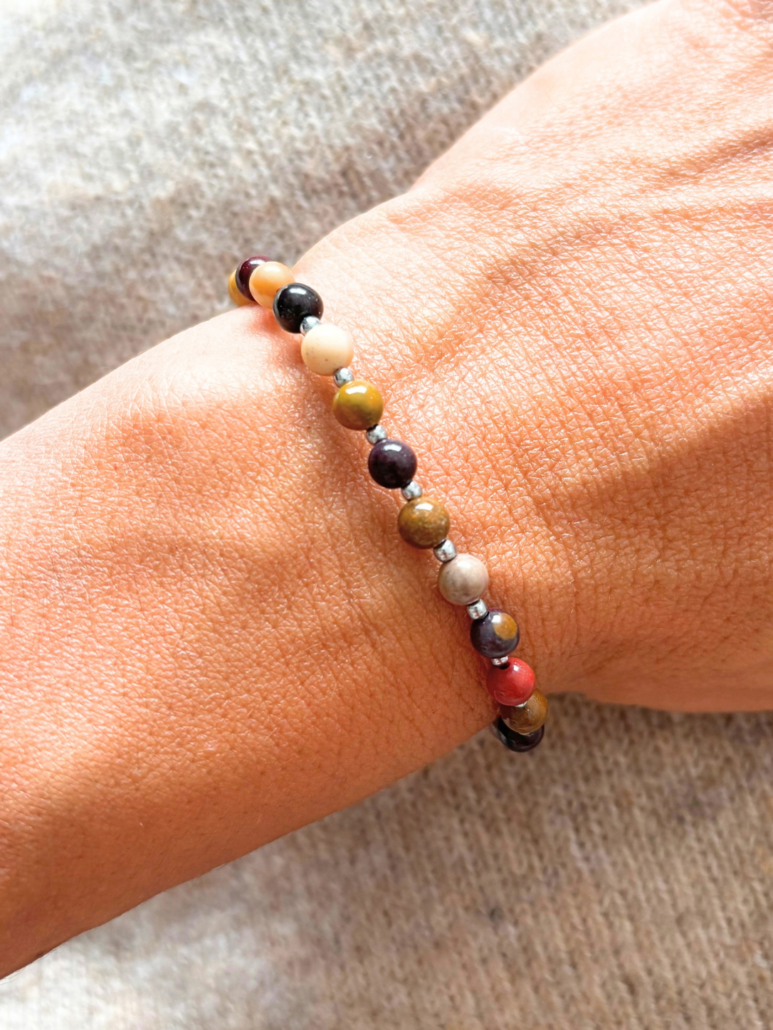 Bracelet CLEA Mookaite - Doré/Argenté