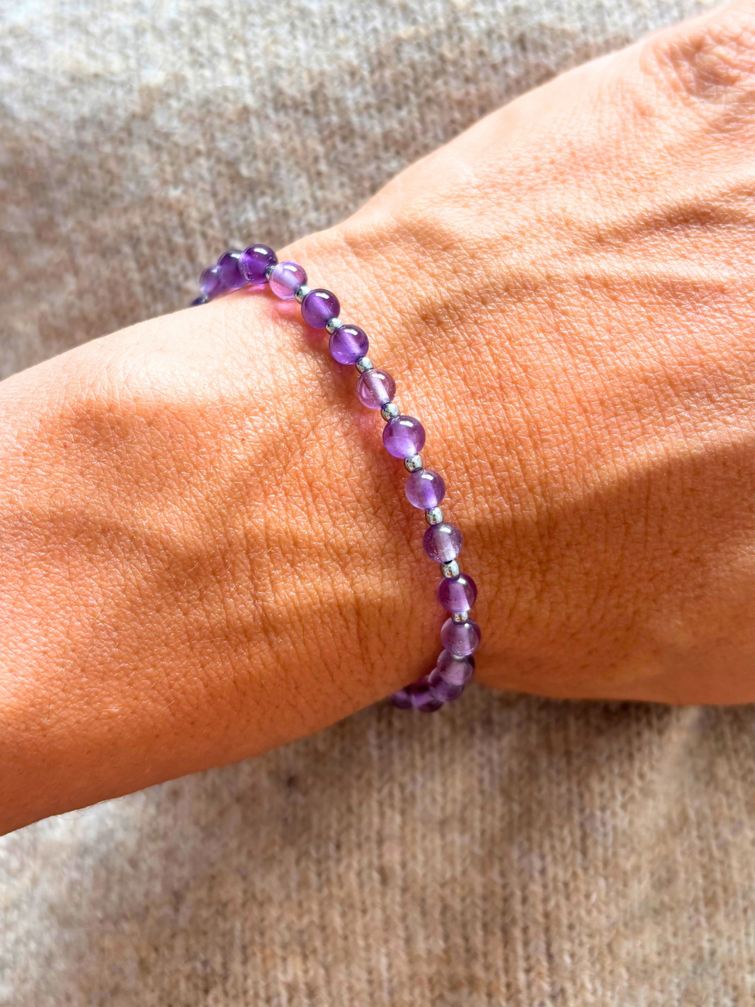 Bracelet CLEA Améthyste - Doré/Argenté