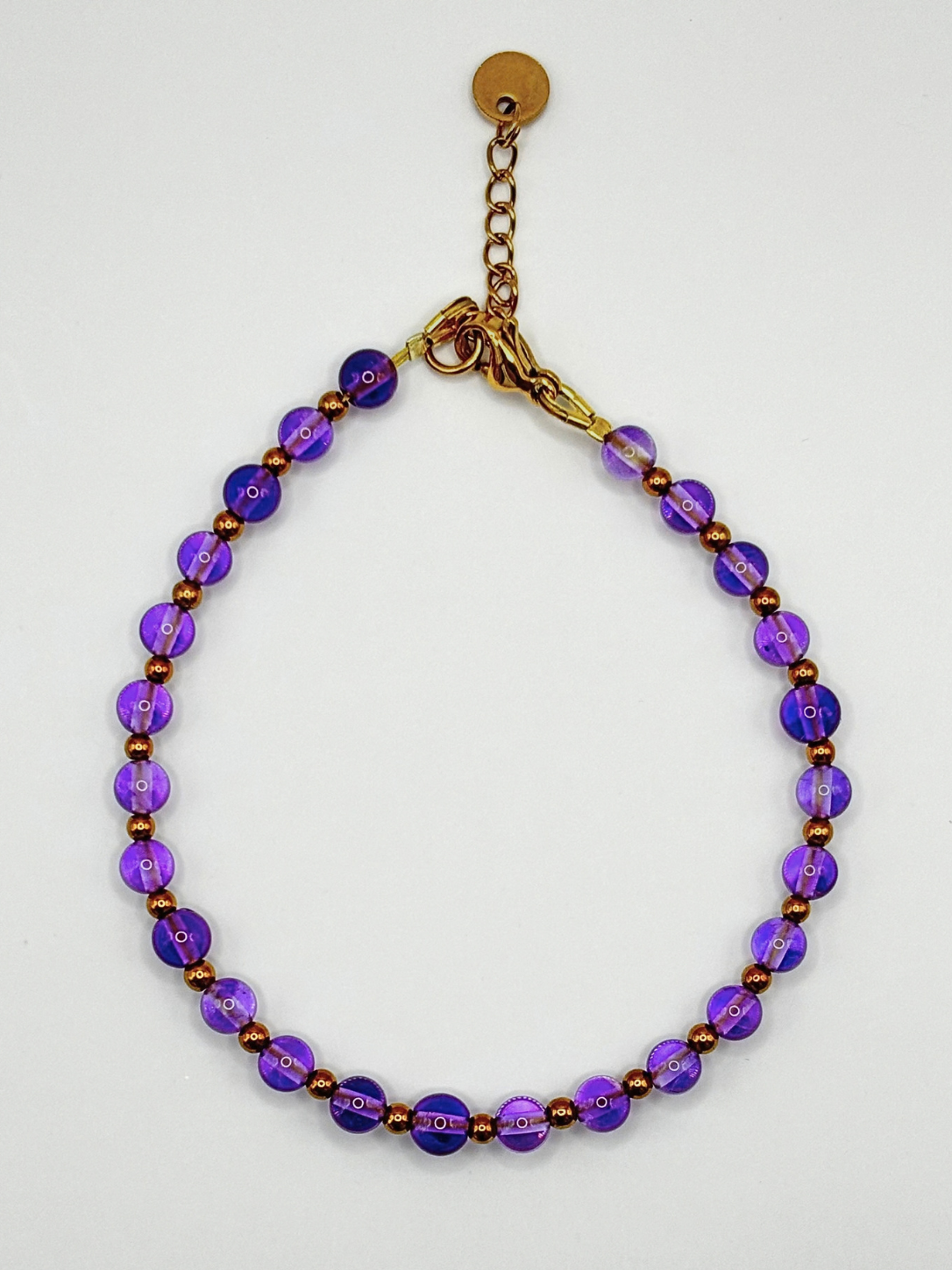 Bracelet CLEA Améthyste - Doré/Argenté