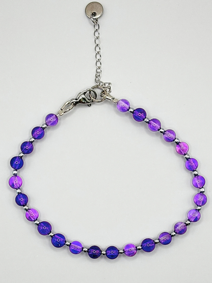 Bracelet CLEA Améthyste - Doré/Argenté