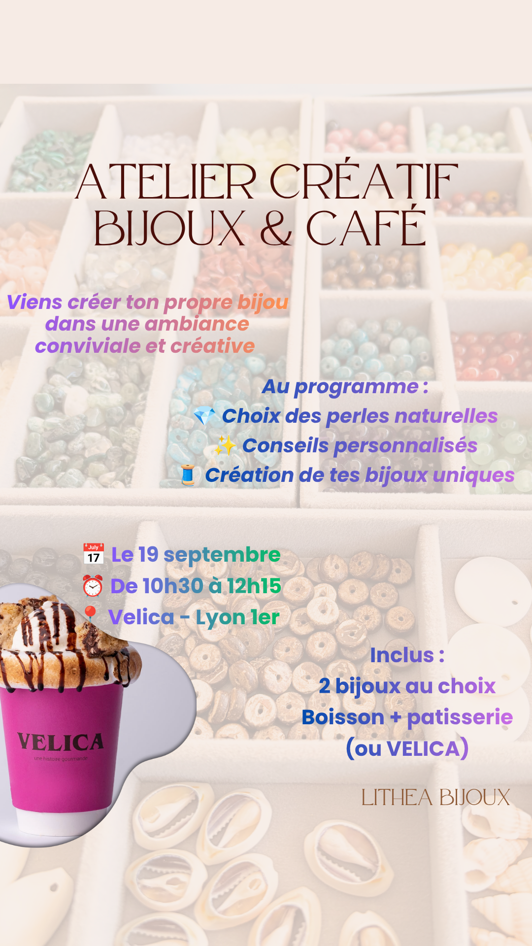 19 septembre 2026 - CAFE GOURMAND & Atelier Perles Naturelles