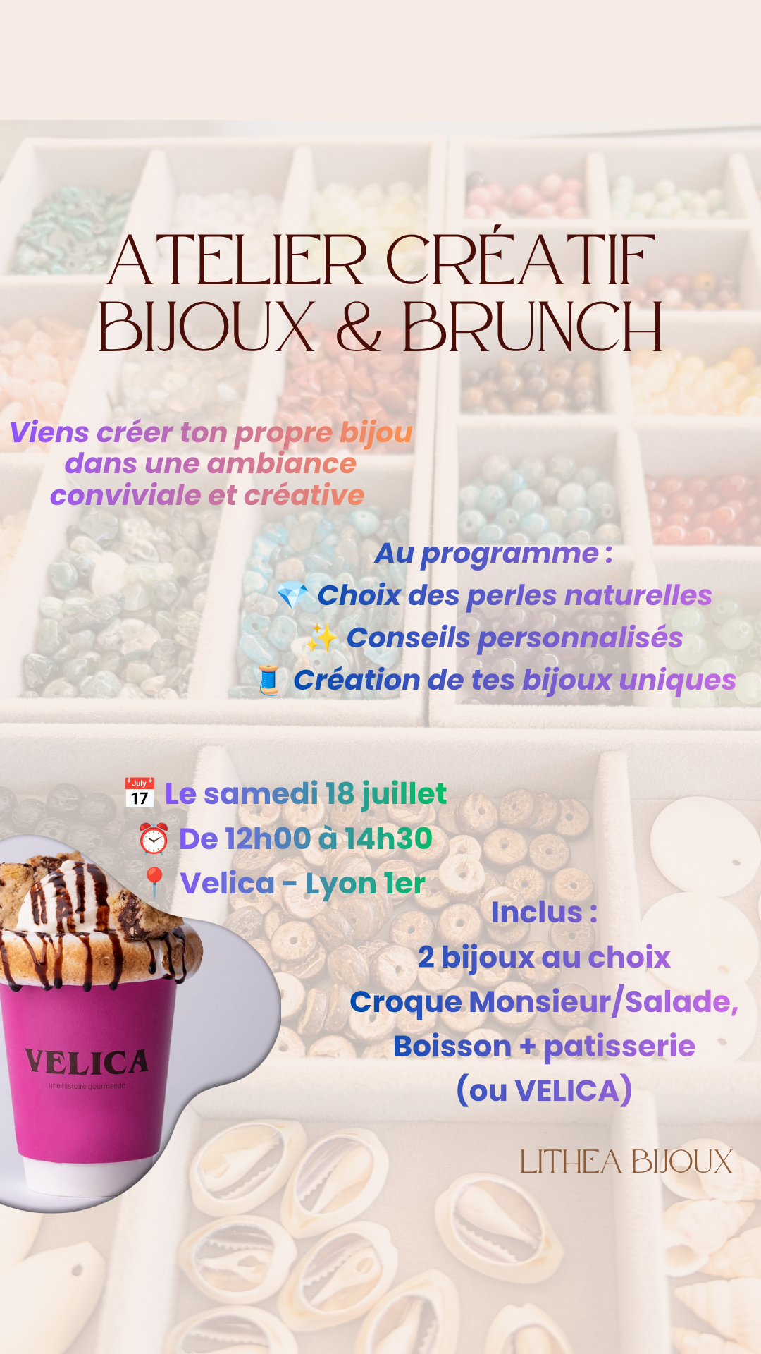 18 juillet 2026 - BRUNCH & Atelier Perles Naturelles