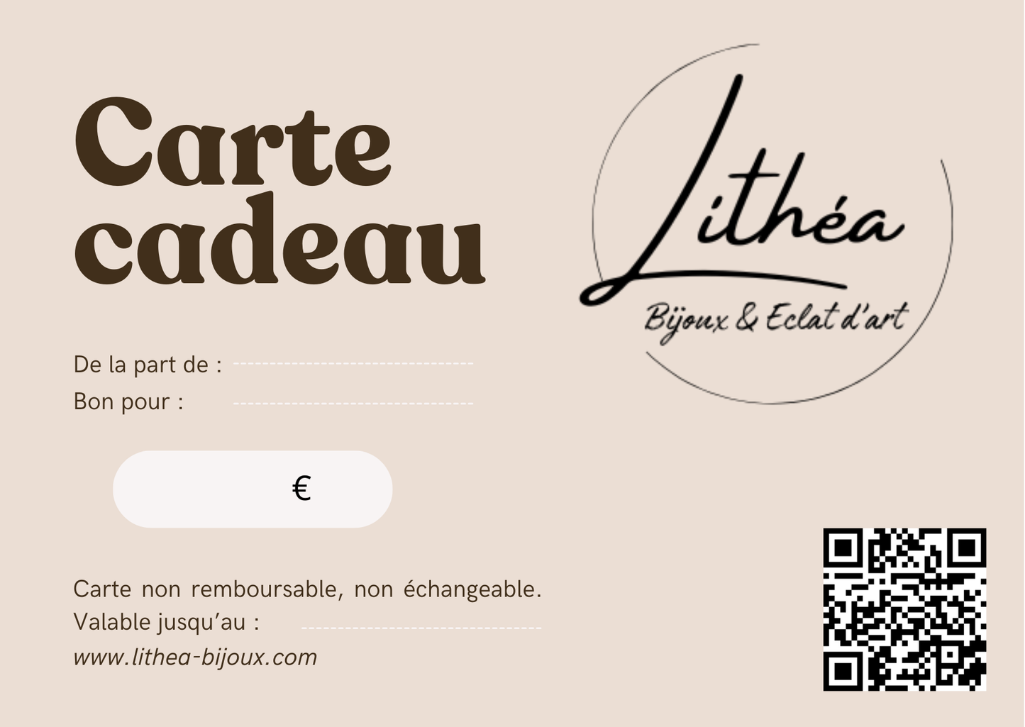 Carte Cadeau LITHEA Bijoux