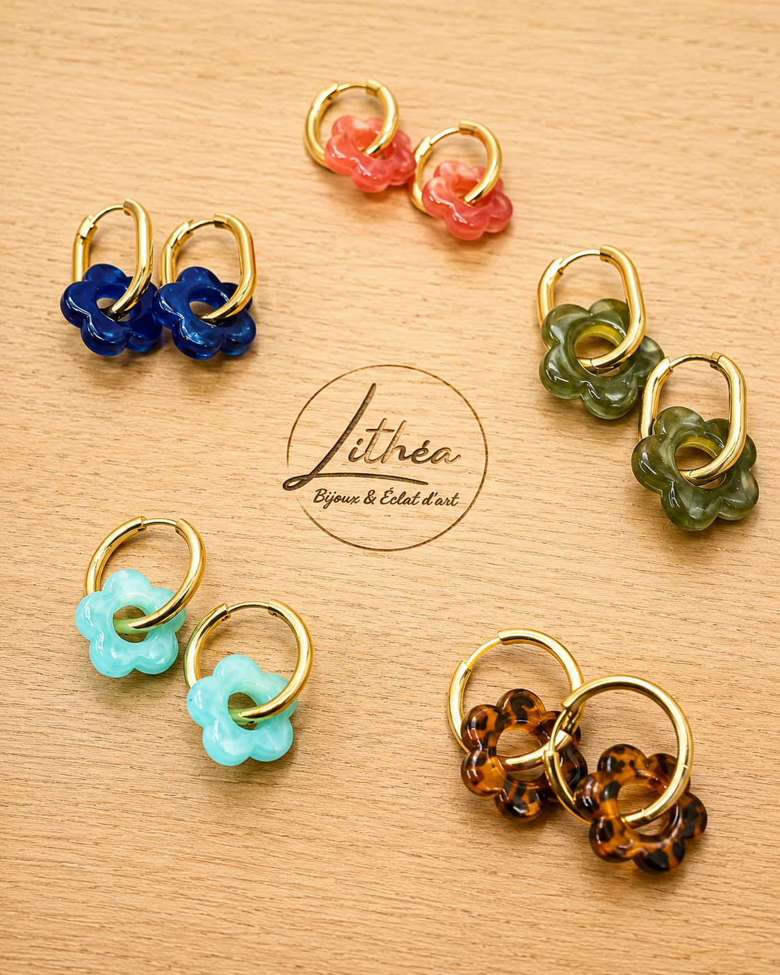 Bar à créoles BOUCLES D’OREILLES  - Doré